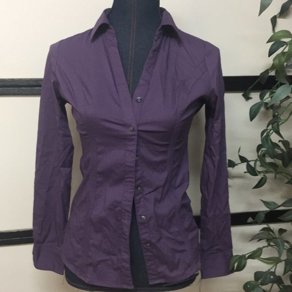 Express And Calvin Klein Basic Shirt Purple Pink Two a Lot - Picture 2 of 10